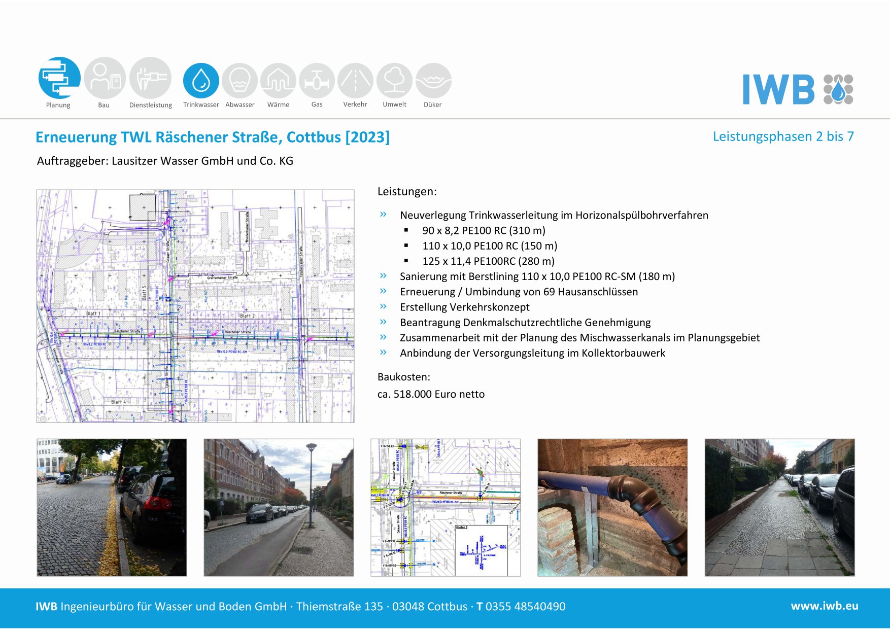 Erneuerung TWL Räschener Straße, Cottbus - Lausitzer Wasser GmbH & Co. KG [2023] 